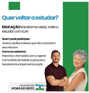 CadEJA abre oportunidade para jovens e adultos retomarem os estudos em Iporã do Oeste