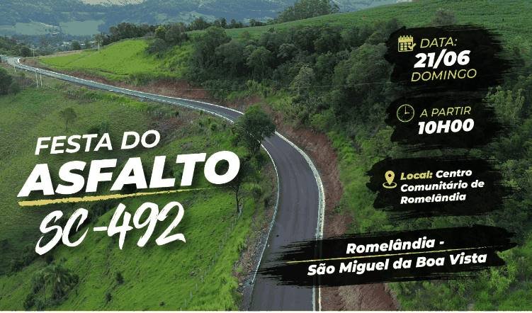 Evento em Romelândia celebra conclusão da SC-492