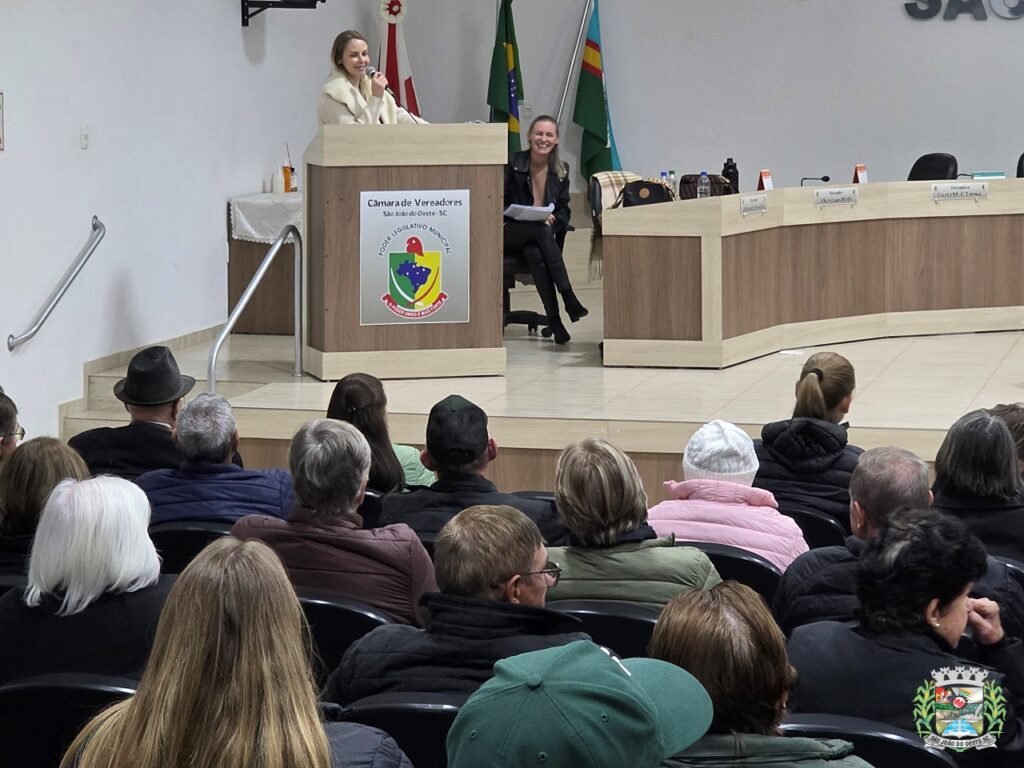 Grande público acompanha palestra sobre saúde pulmonar em São João do Oeste