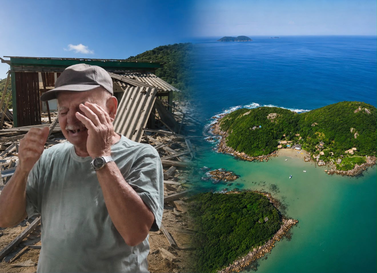 Ilha do Papagaio vendida por milhões, rancho do Seu Andrino destruído em Naufragados