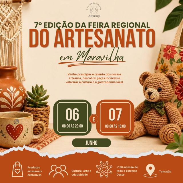 Maior edição da Feira Regional do Artesanato ocorre neste final de semana em Maravilha