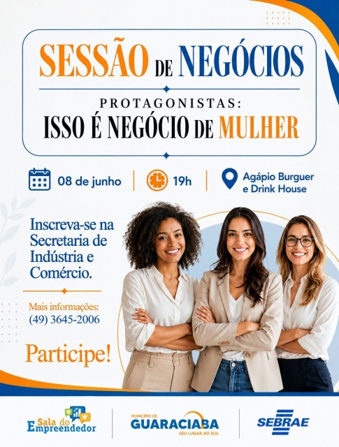 Sessão de Negócios, que será realizada em Guaraciaba, está com últimas vagas abertas