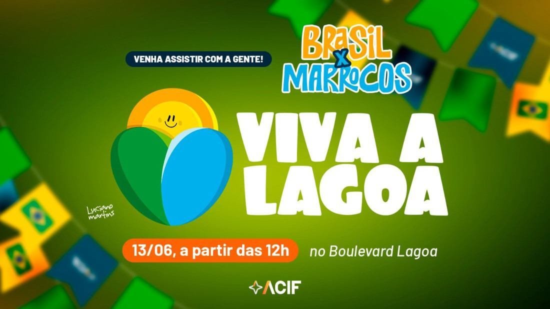 ACIF leva Copa do Mundo para a Lagoa com telão e roda de samba