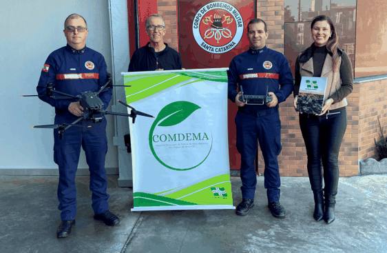 Comdema entrega drone de alta tecnologia ao Corpo de Bombeiros Militar para fortalecer acoes ambientais