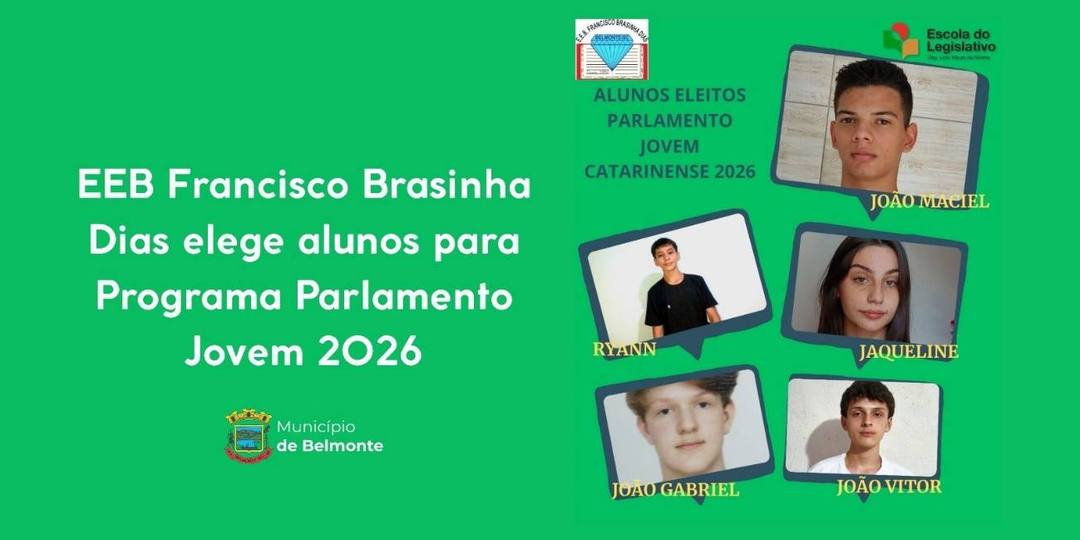 EEB Francisco Brasinha Dias elege representantes para o Parlamento Jovem Catarinense 2026