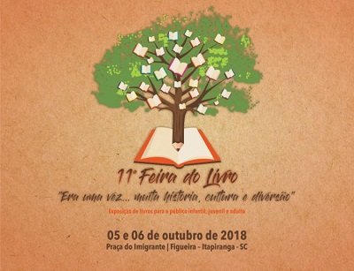 11ª FEIRA DO LIVRO ACONTECE DIAS 5 E 6 DE OUTUBRO