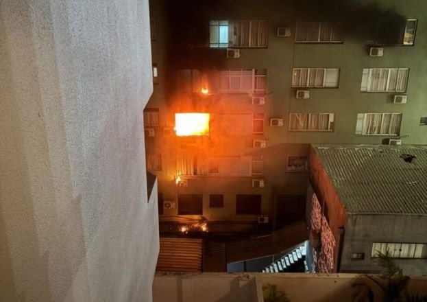 Homem é preso suspeito de provocar incêndio em hotel no Centro de Chapecó