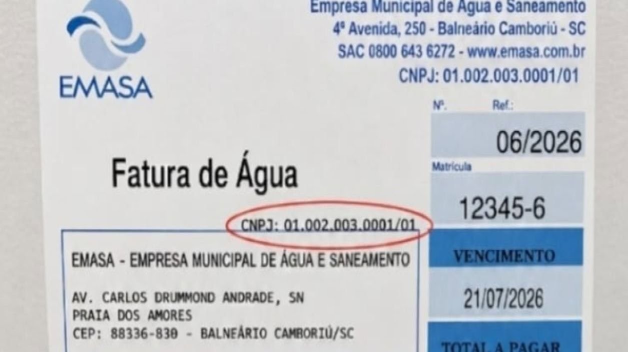 Emasa inicia atualização cadastral para emissão da nova nota fiscal eletrônica em Balneário Camboriú