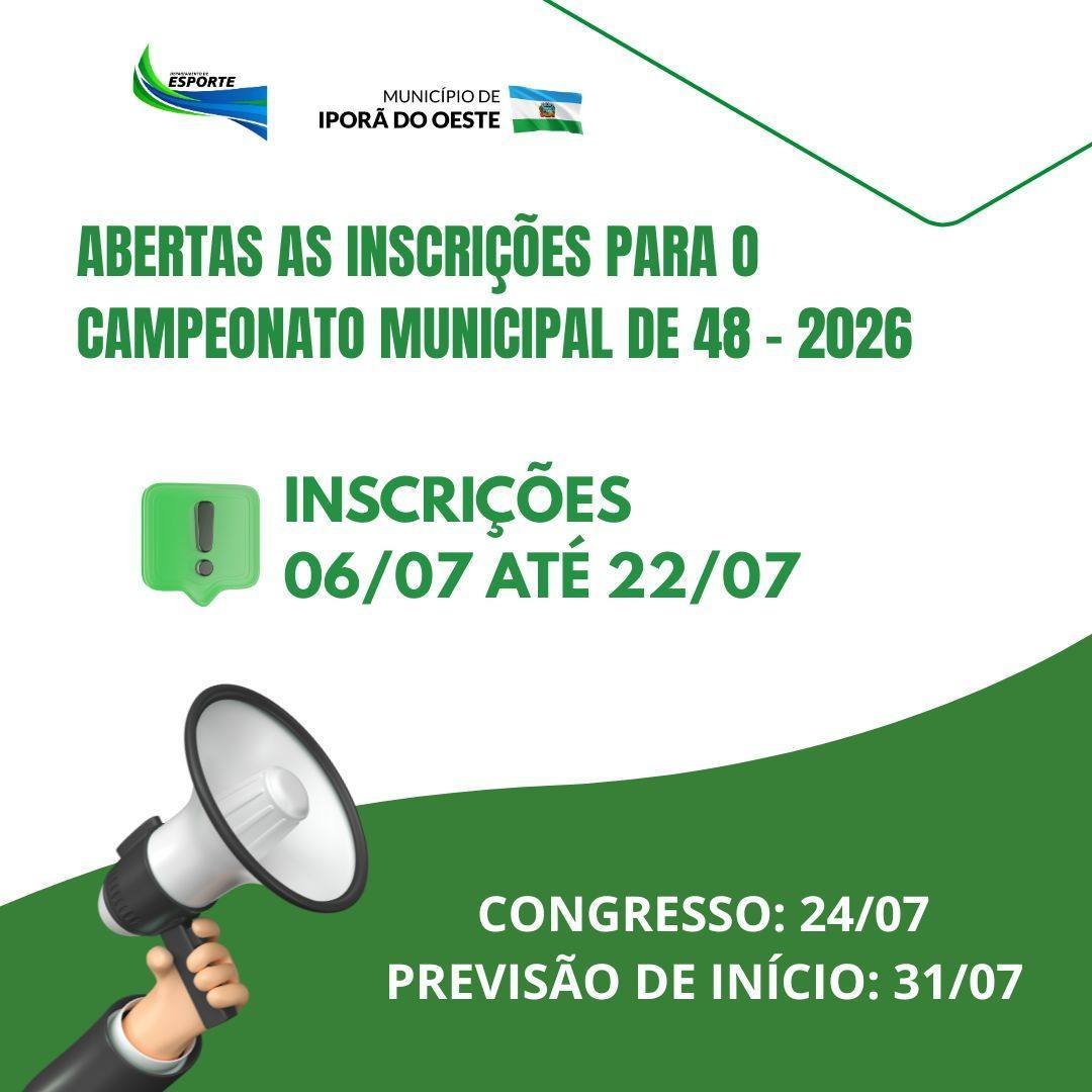 *INSCRIÇÕES ABERTAS*
