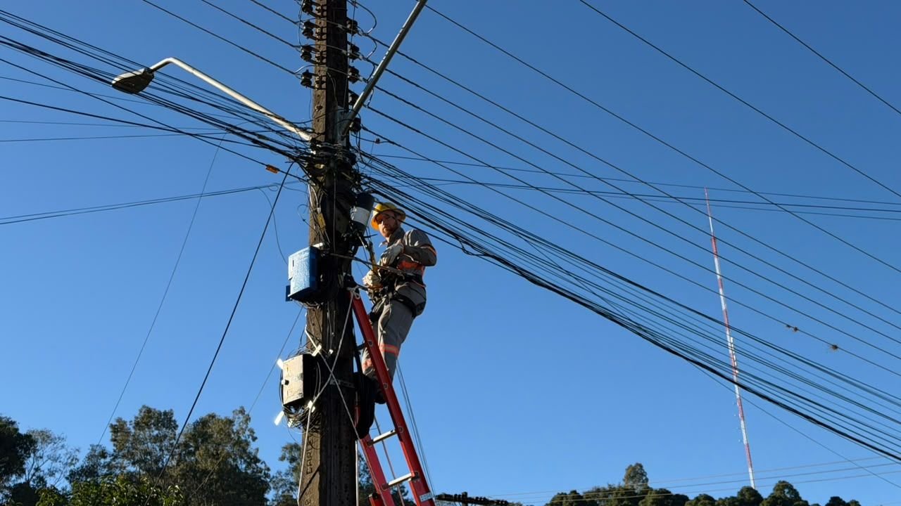 Cerca de 700kg de fios são recolhidos na Avenida Araucária na Campanha Limpa Fio