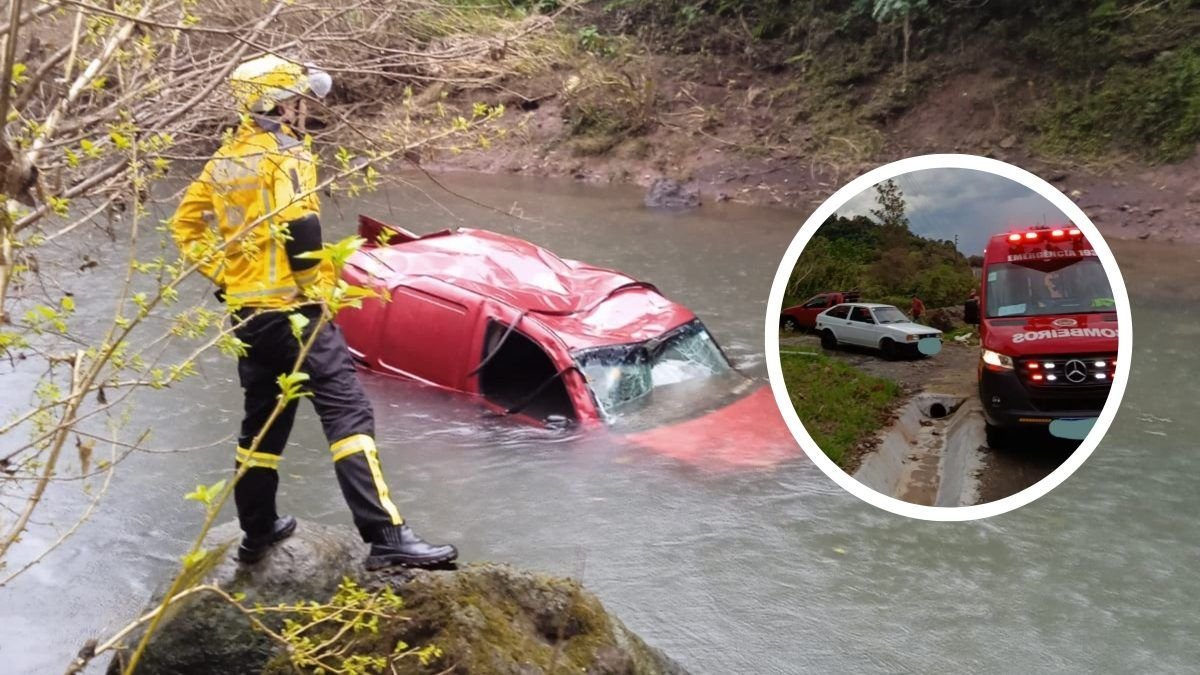 Mulher é encontrada morta após veículo cair de ponte na SC-283