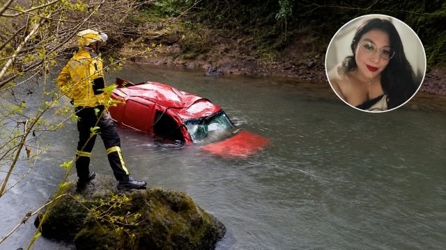 Identificada jovem que morreu após carro capotar e cair em rio na SC-283, em São Carlos