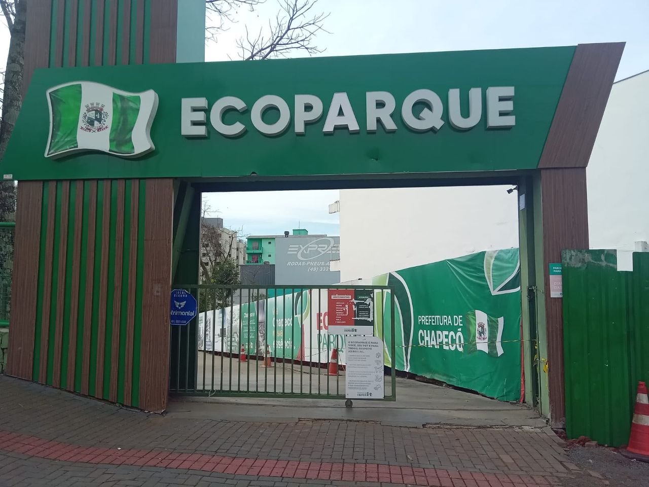 Ecoparque de Chapecó terá acesso exclusivo pela Rua John Kennedy durante obras
