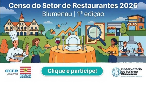 Blumenau abre censo para mapear setor de alimentação e fortalecer o turismo
