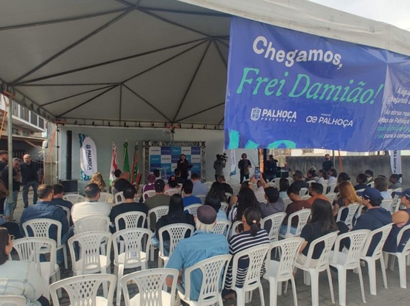 Obras de ampliação da rede de água tratada começam no bairro Frei Damião, em Palhoça