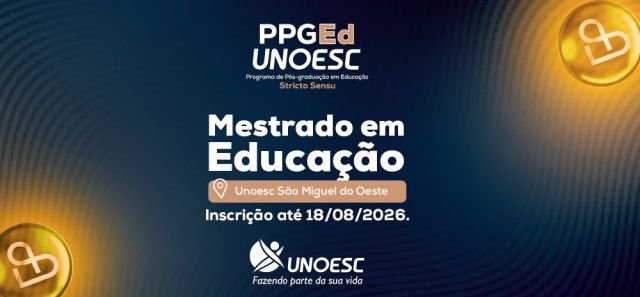 Unoesc São Miguel do Oeste abre inscrições para Mestrado em Educação