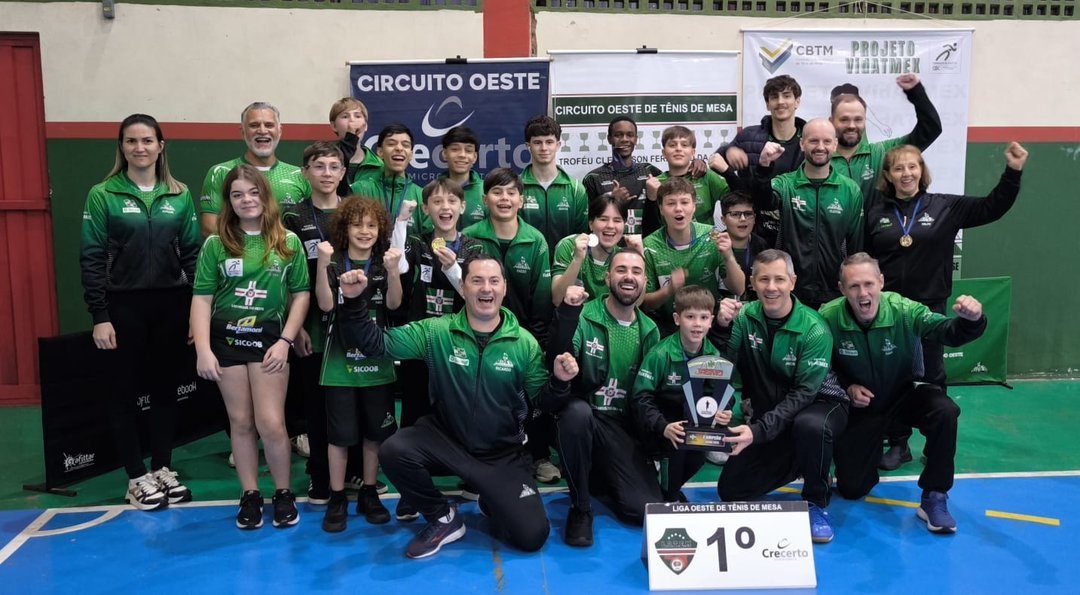 ATMEX conquista título geral da 3ª Etapa da Liga Oeste de Tênis de Mesa em São Miguel do Oeste