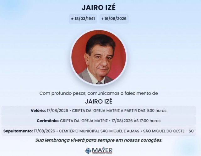 Morre o farmacêutico e empresário da Farmácia Santo Antônio Jairo Izé