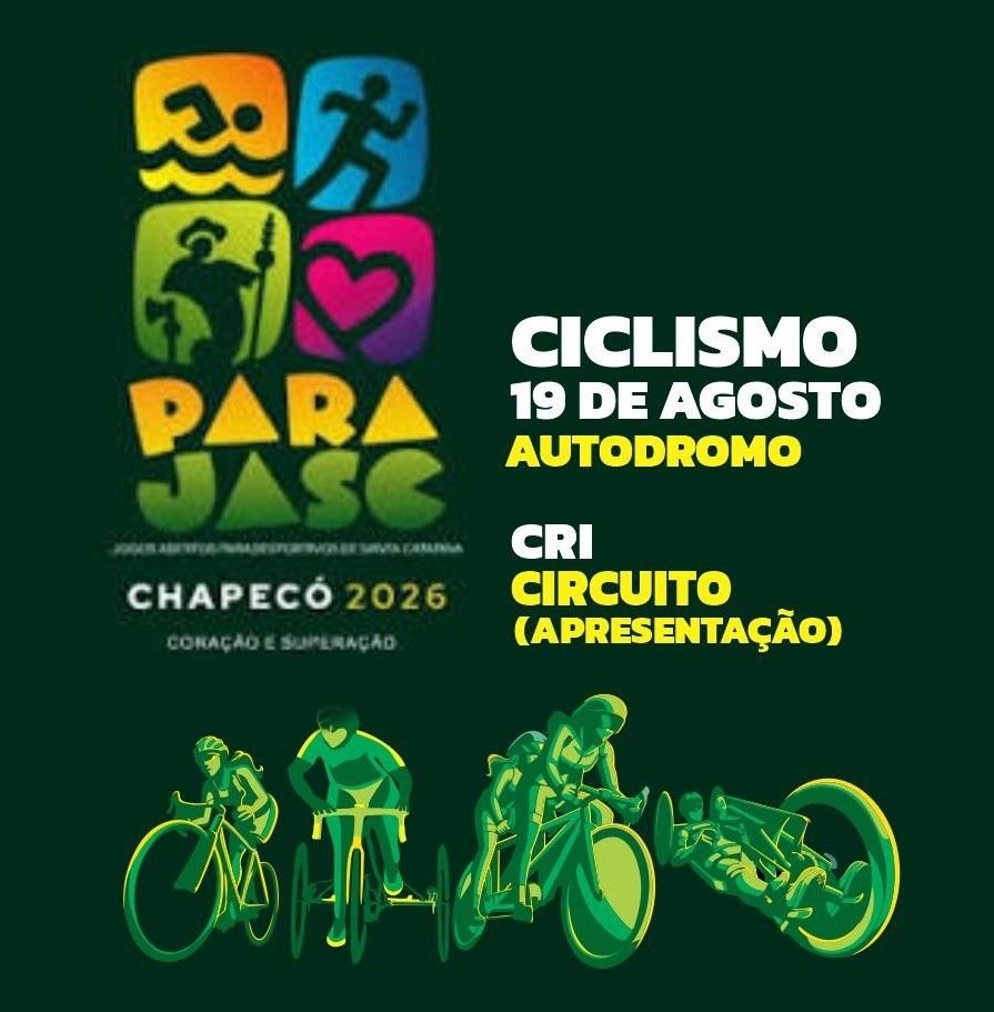Ciclismo dos Parajasc é realizado no Autódromo de Chapecó