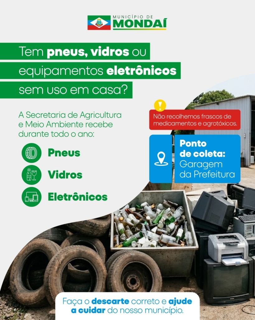 Mondaí amplia ponto de descarte para resíduos recicláveis