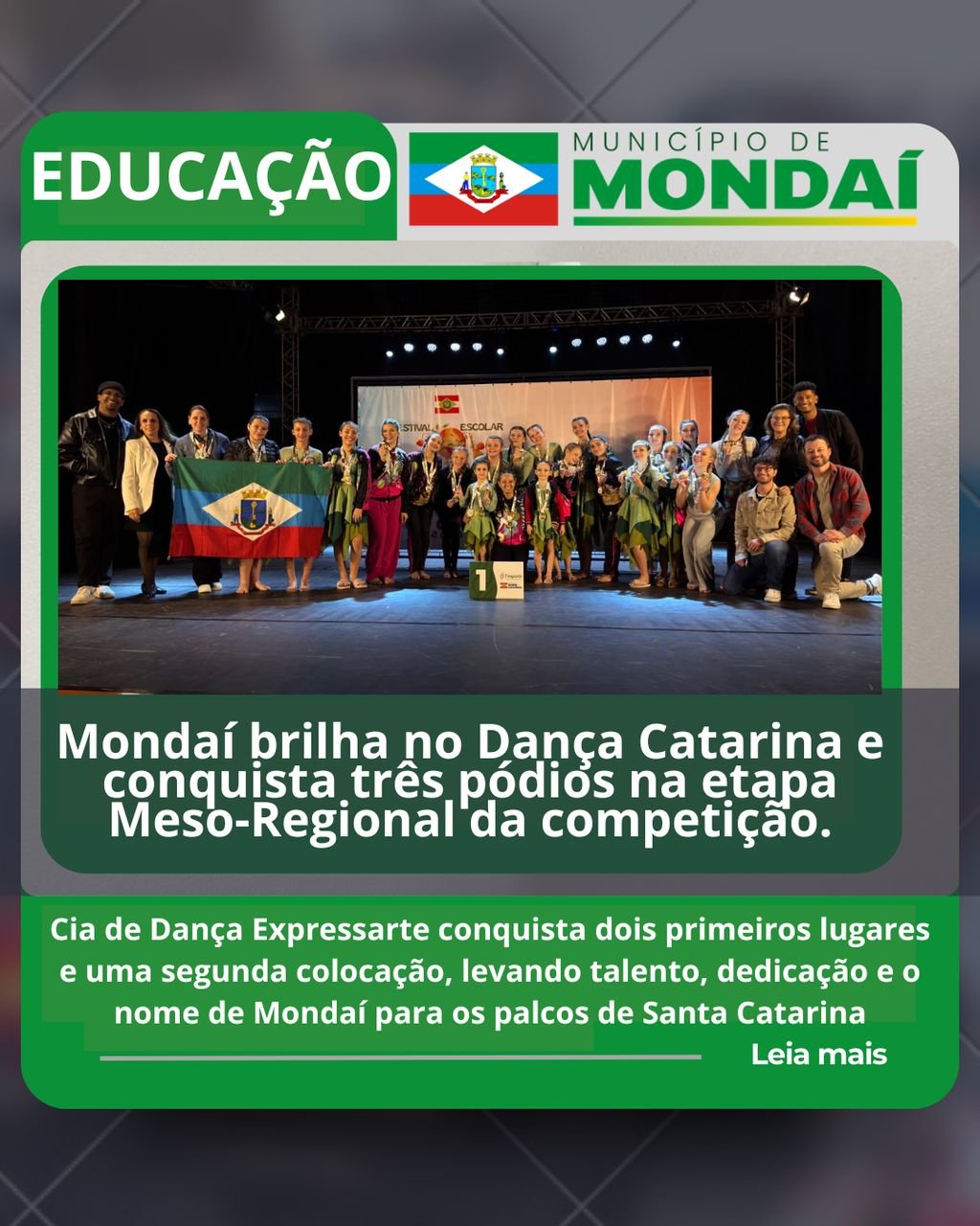 Cia de Dança Expressarte de Mondaí conquista pódios no Festival Dança Catarina