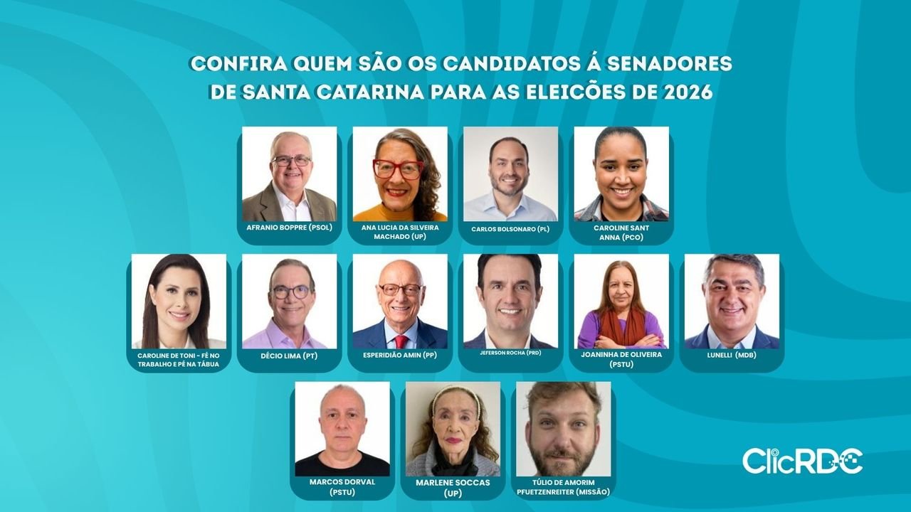 Corrida ao Senado: candidatos de Santa Catarina para 2026