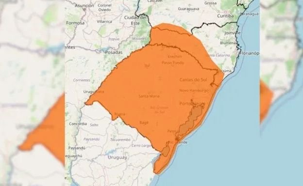 Alerta de temporais e granizo em Santa Catarina até sexta-feira