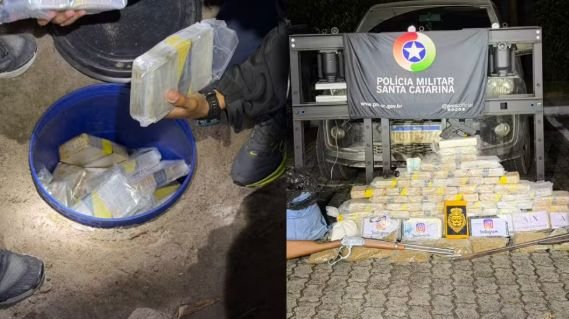 Mais de 100 kg de drogas são apreendidos em operação em Araquari, SC