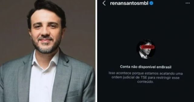 Contas de Renan Santos no Instagram e YouTube suspensas após decisão do TSE