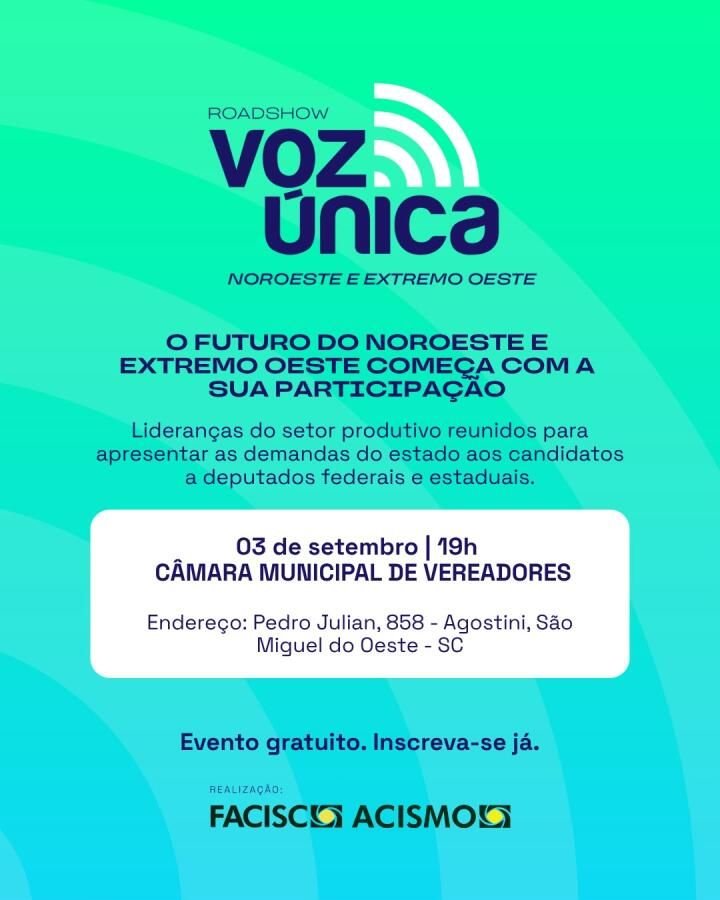 Voz Única reúne candidatos e lideranças empresariais em São Miguel do Oeste