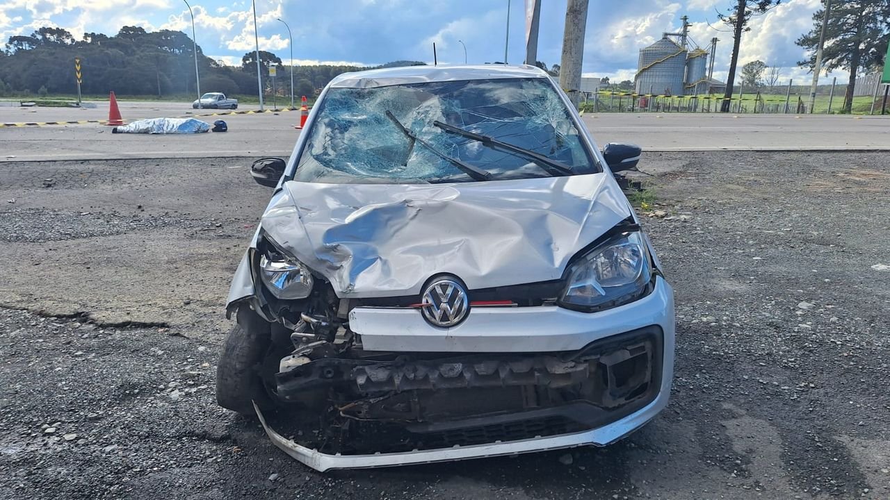 Motociclista morre após colisão com carro na SC-114 em Palmeira