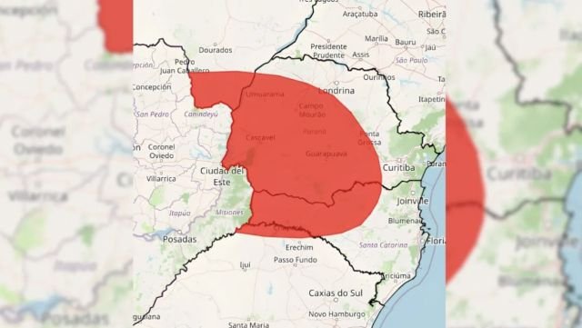 Oeste de SC em alerta vermelho para tempestades com risco de granizo