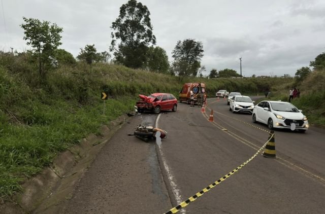 Motociclista morre em colisão frontal com carro na rodovia entre Romelândia e Anchieta