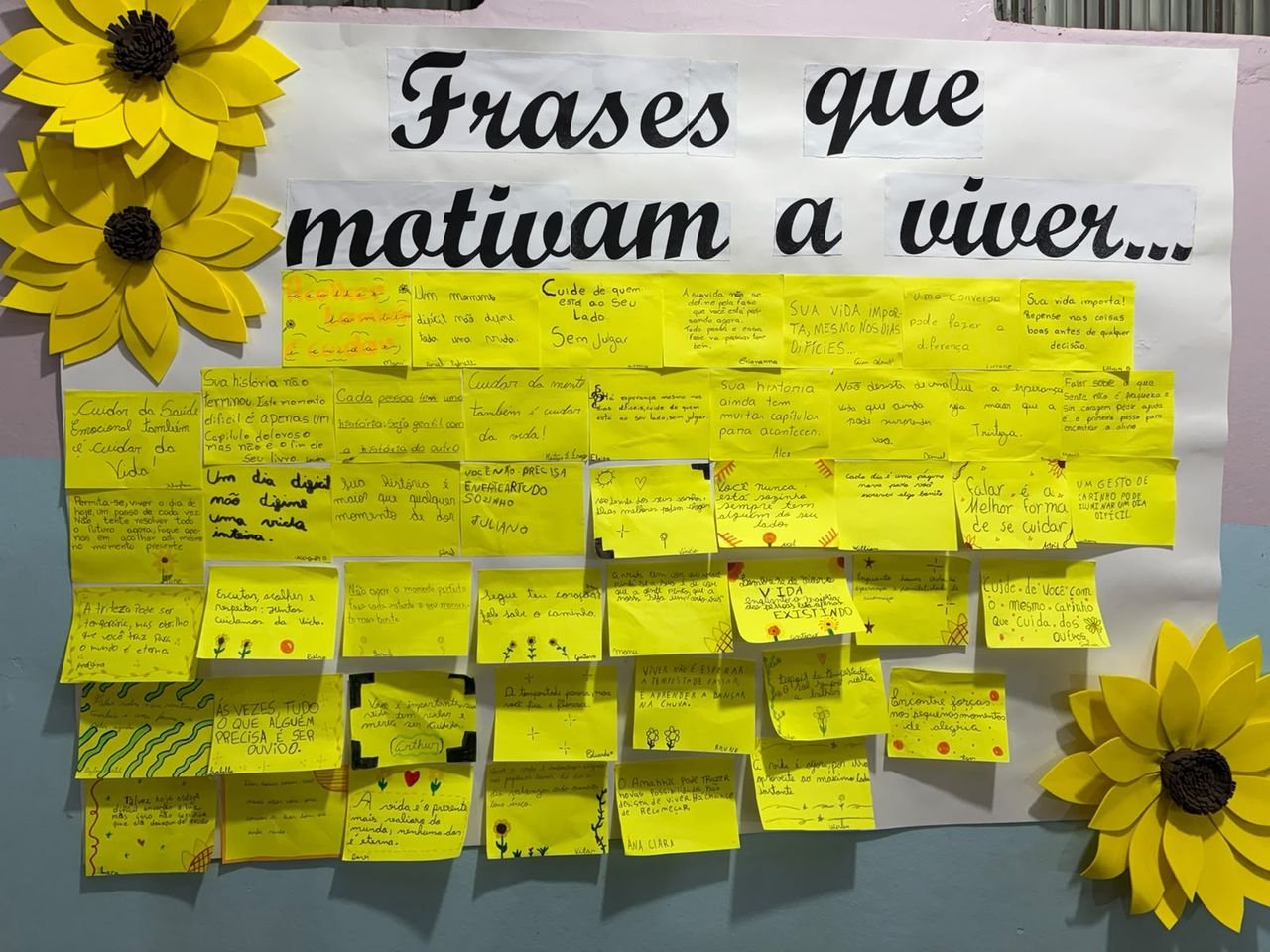 Atividade do Setembro Amarelo promove reflexão sobre valorização da vida