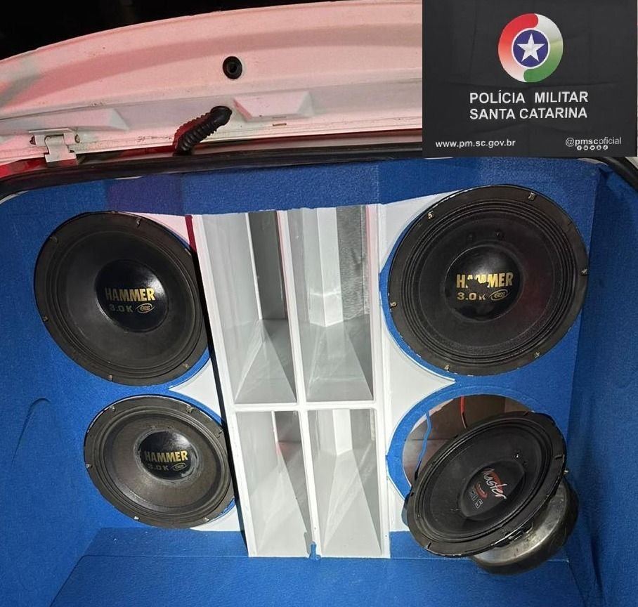 PM apreende equipamentos de som após ocorrências de perturbação em Campos Novos