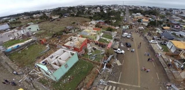 Xanxerê é uma das cidades com mais registros de tornados no Brasil
