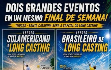 Tijucas sedia torneios de Long Casting em 2026 com atletas internacionais