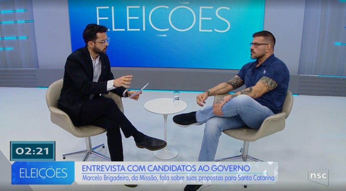 Marcelo Brigadeiro discute propostas de segurança e população em situação de rua em entrevista