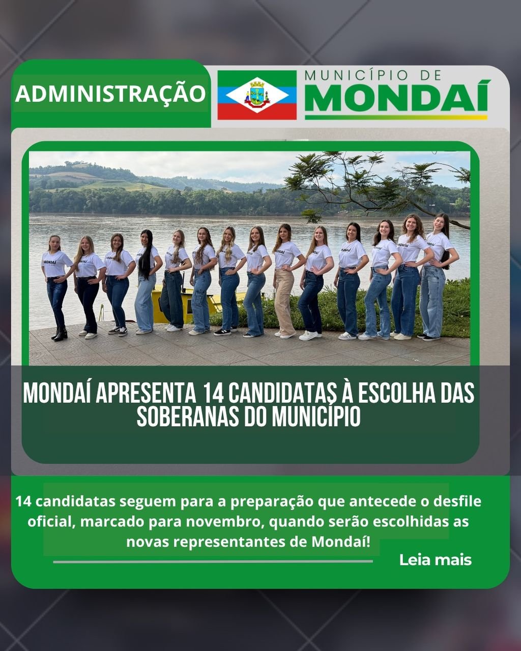Mondaí apresenta 14 candidatas à escolha das Soberanas do Município