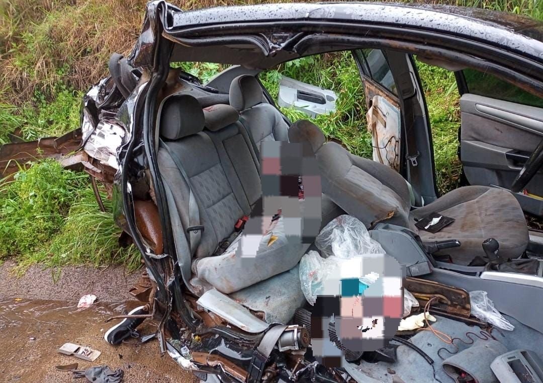 Acidente entre carro e caminhão resulta em uma morte na SC-155 em Abelardo Luz