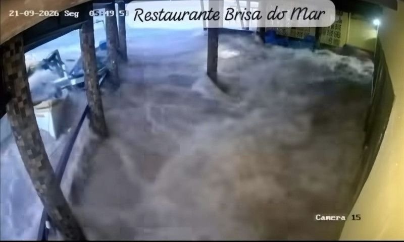 Tsunami meteorológico provoca alagamentos no Litoral Sul de Santa Catarina