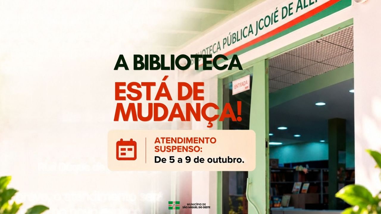 Biblioteca Pública Municipal José de Alencar muda para novo endereço em São Miguel do Oeste