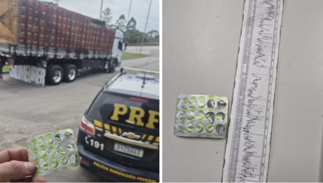 Caminhoneiro é flagrado dirigindo 23 horas seguidas a 150 km/h em SC