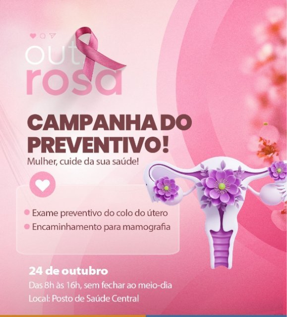 Guaraciaba promove campanha de exames preventivos e encaminhamentos para mamografia em 24 de outubro