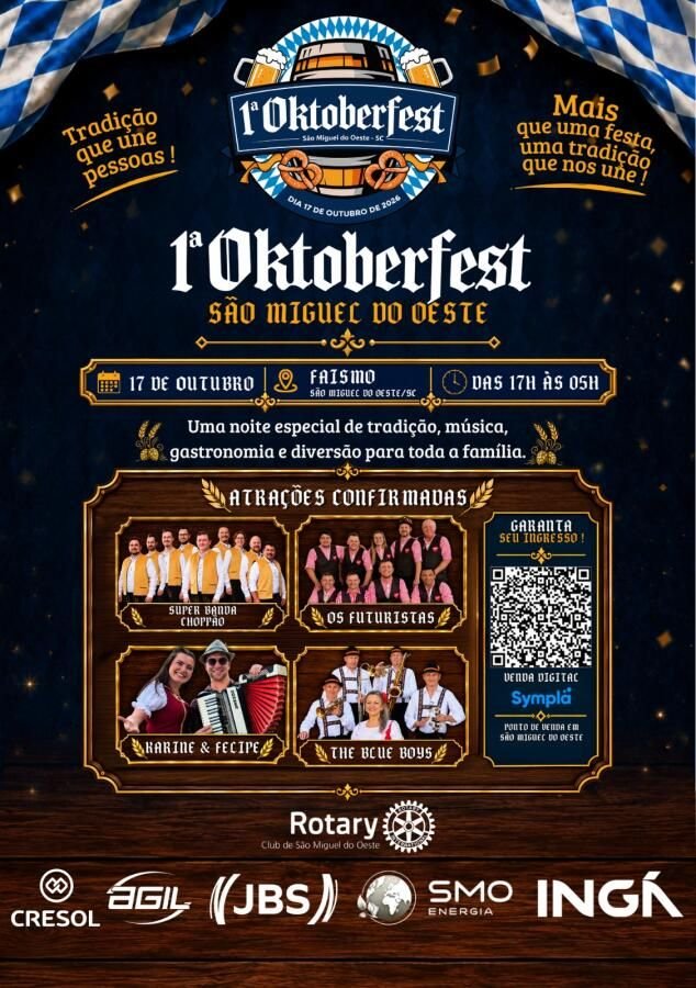 1ª Oktoberfest de São Miguel do Oeste reúne 5 mil pessoas e destina lucro a ações sociais