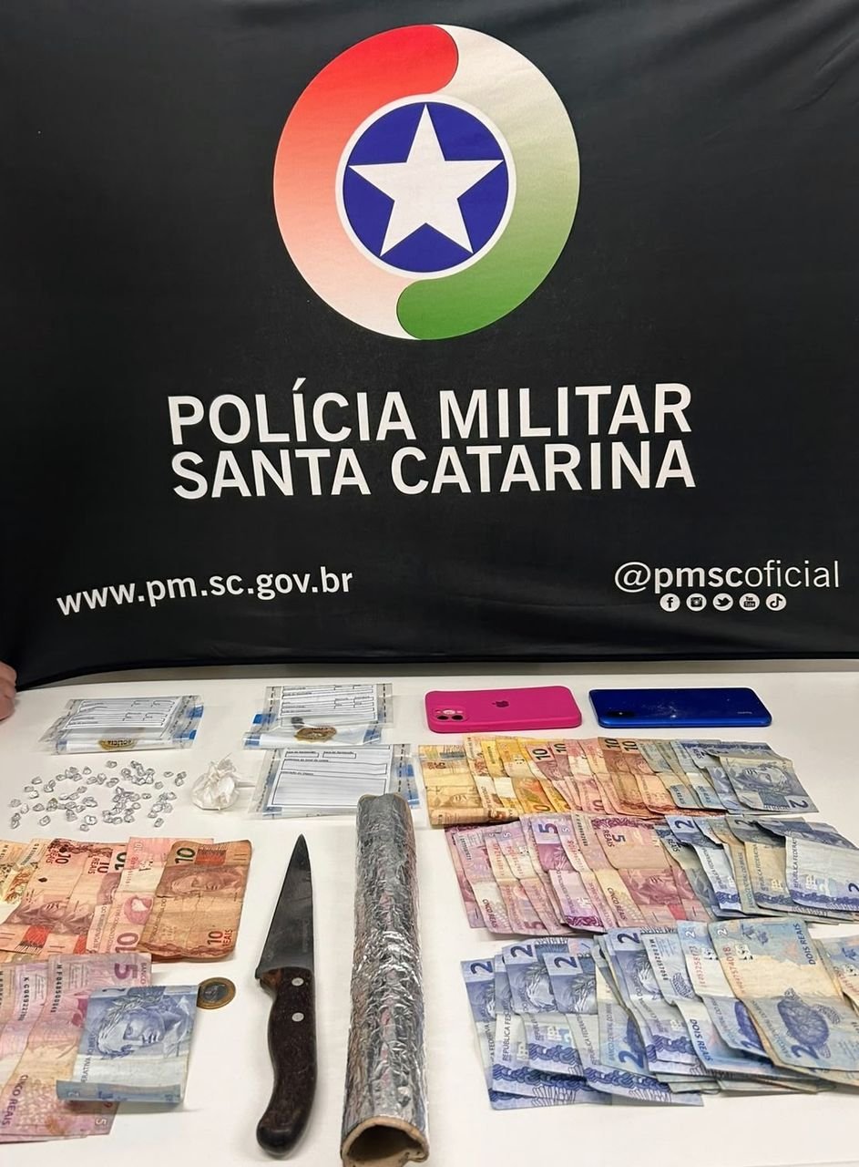 Polícia detém homem e adolescente por tráfico de drogas em Xanxerê