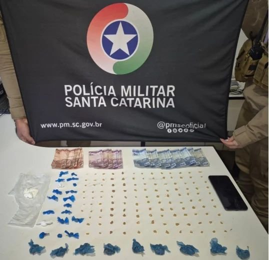 Polícia Militar prende homem de 41 anos por tráfico de drogas em Chapecó