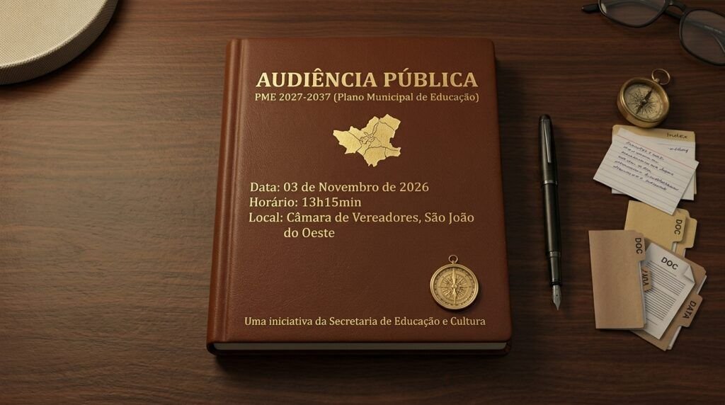 São João do Oeste realiza audiência pública sobre o Plano Municipal de Educação 2027-2037